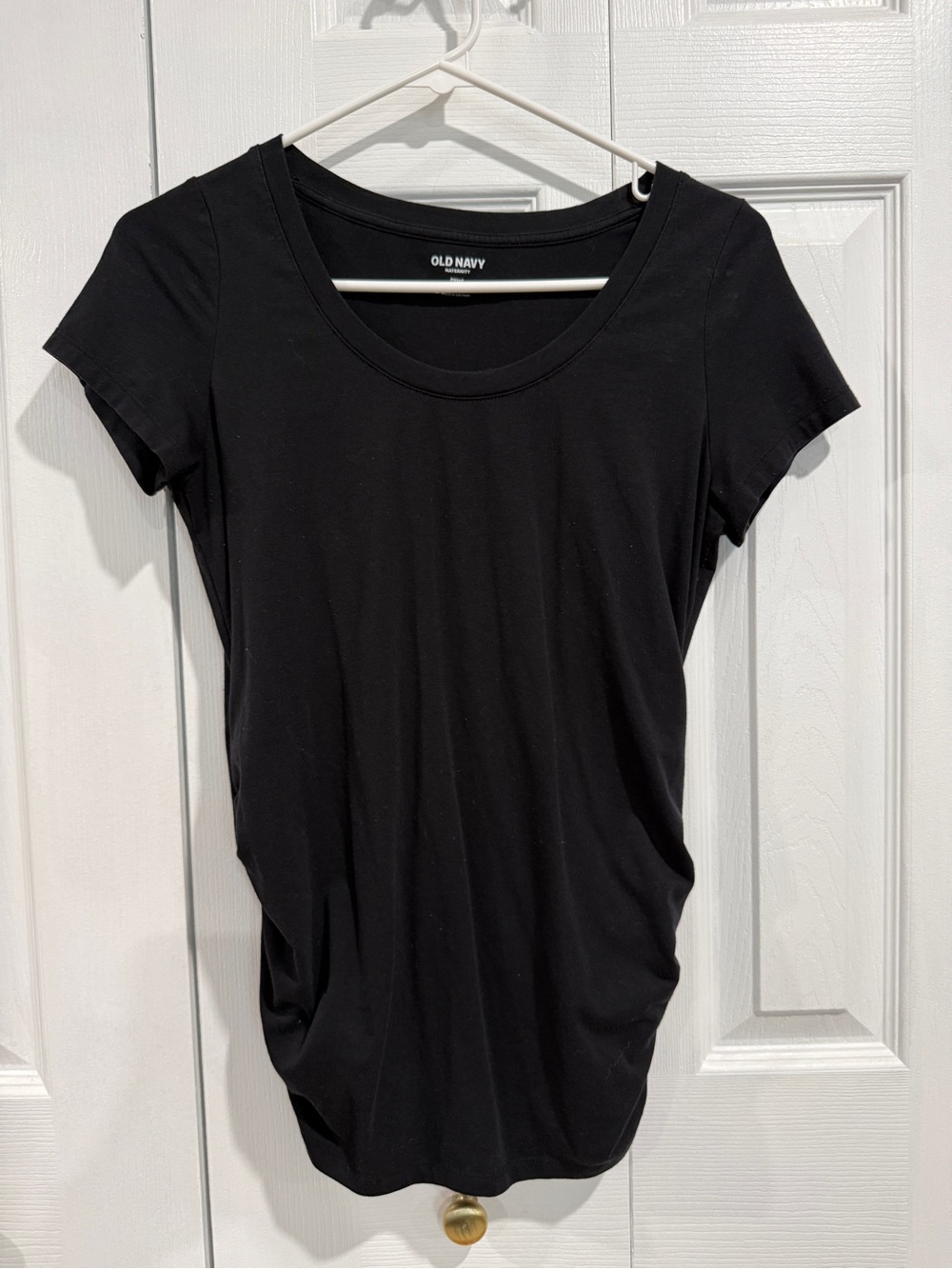 Maternity - Old Navy Women's Black Scoop Neck Short Sleeve Top